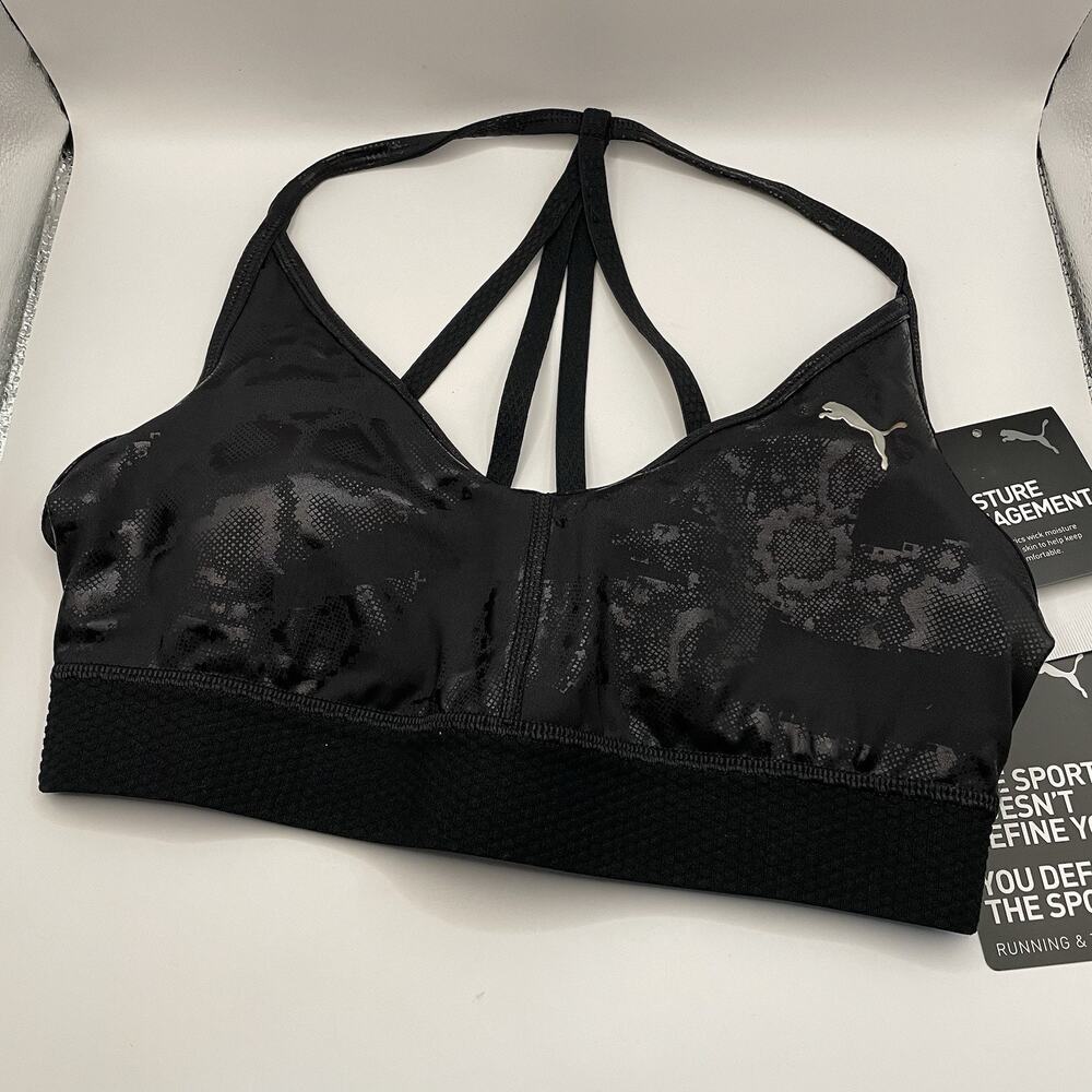 PUMA Women’s Small Train Untmd Low Impact Sports Bra - Black